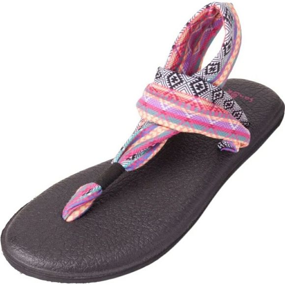 Sanuk Yoga Sling 2 Print Sandals in Magenta/Multi Tribal Print Size 7 - Picture 2 of 13